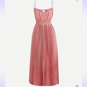 J.Crew Smocked-waist pleated dress